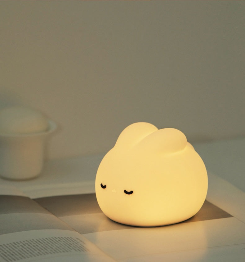 Simple Children Get Up Rabbit Silicone Sleeping USB Charging Night Light