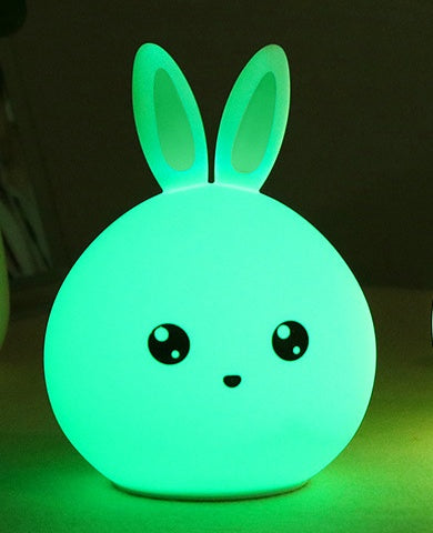 Cute Night Light Animal Rabbit Night Lamps With Colorful Lights