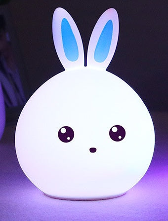 Cute Night Light Animal Rabbit Night Lamps With Colorful Lights