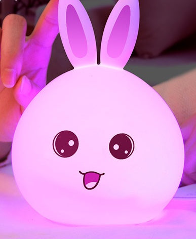 Cute Night Light Animal Rabbit Night Lamps With Colorful Lights